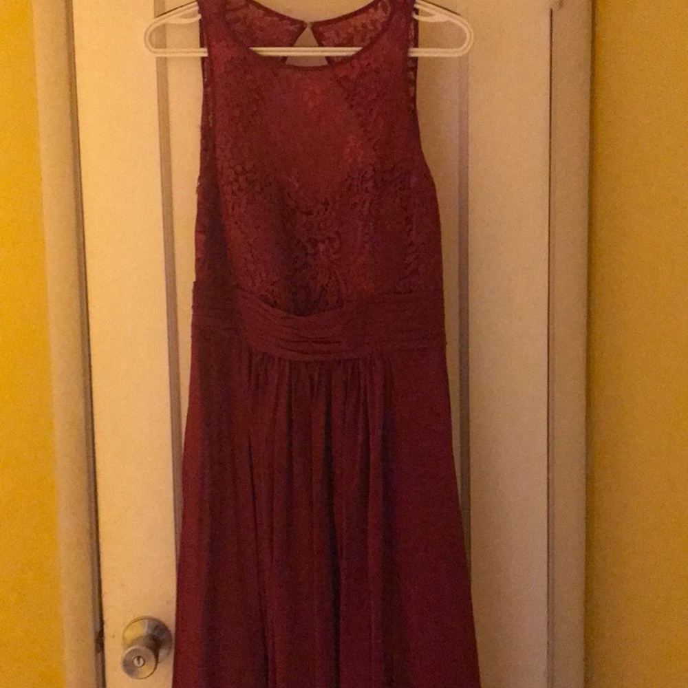Burgundy dress